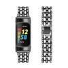 Bling Diamond Bracelet Compatible with Fitbit Charge 6/Charge 5,Bands Metal Classy Stainless Steel Wrist Bands Waterproof Strap for Fitbit Charge 5 Band (Black) view 1