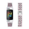Bling Diamond Bracelet Compatible with Fitbit Charge 6/Charge 5,Bands Metal Classy Stainless Steel Wrist Bands Waterproof Strap for Fitbit Charge 5 Band (SilverPink) view 1