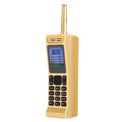 ASHATA Retro Vintage Brick Mobile Phone Four Card Four Standby Quad Band 32GB Bluetooth Classic Retro Cell Phone Support Bluetooth Dialing, MP3, Radio and Other Fuctions(Gold)