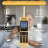 ASHATA Retro Vintage Brick Mobile Phone Four Card Four Standby Quad Band 32GB Bluetooth Classic Retro Cell Phone Support Bluetooth Dialing, MP3, Radio and Other Fuctions(Gold) view 3