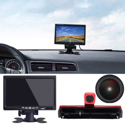 1280x720 Pixels 1000 TV Line 3rd Brake Light Reversing Camera Brake lamp Parking Camera Replacement for Ford Transit Connect 2014-2017 Transporter Business MPV SUV Bus+7" Reverse Monitor Waterproof