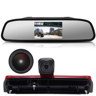 1280x720 Pixels 1000 TV Line 3rd Brake Light Reversing Camera Brake lamp Parking Camera Replacement for Ford Transit Connect 2014-2017 Transporter Business MPV SUV Bus +4.3" Reverse LCD Monitor