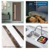 PPGE Shower Threshold Water Guard, Collapsible Bathroom Water Stopper Flood Barrier Rubber Water Dam, Self Adhesive Silicone Stopper Seal Strip Dry and Wet Separation, (Size:500cm,Color:White) view 2