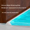 PPGE Shower Threshold Water Guard, Collapsible Bathroom Water Stopper Flood Barrier Rubber Water Dam, Self Adhesive Silicone Stopper Seal Strip Dry and Wet Separation, (Size:400cm,Color:White) view 3