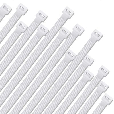 Halsouy Cable Zip Ties Nylon Self-locking Wire Ties 50 Pack - White (32 Inch)