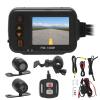 Keenso Motorcycle Driving Recorder, 2in Display Front Rear Dual Camera 1080P+720P Waterproof Multifunction Autocycle Accessories Portable GPS view 1