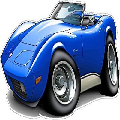 1973-1976 Corvette Wall Decal Vintage 3FT Long Car Movable Stickers Vinyl Wall Stickers for Kids Room