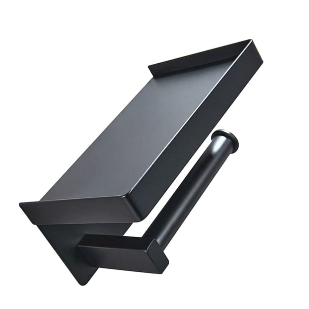 Cabilock Bathroom Toilet Paper Holder Shelf Simple Wall-Mounted Roll Paper Rack Stand
