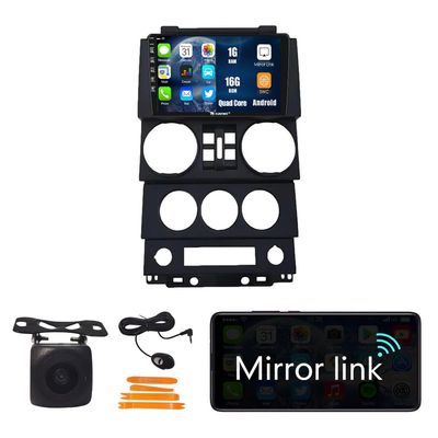 Android 10 Autoradio Car Navigation Stereo Multimedia Player GPS Radio 2.5D Touch Screen forJeep Wrangler 2008-2010 4 Door
