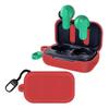 2 Pack DAYJOY Soft Silicone Protective Case Cover Compatible with Skullcandy Dime Earphone, Protective Skin Sleeve with Key Chain (red+Green) view 2