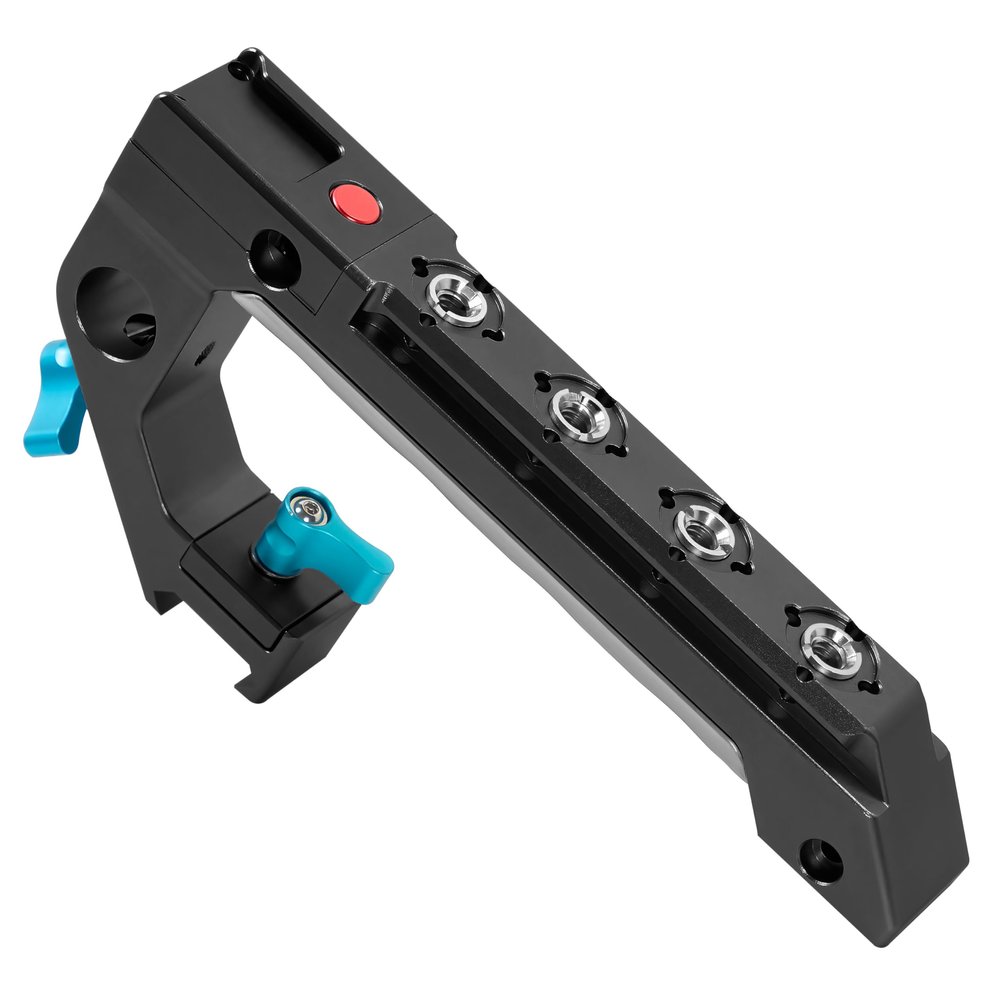 KONDOR BLUE | Trigger Pro Top Handle (Run/Stop) | Comfortable & Ergonomic Grip Design | Built-in NATO Rail, Additional Mounting Options, 15mm Side Rod Support, & Cold Shoe Mount | Raven Black
