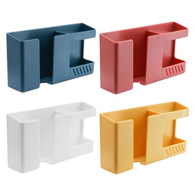 Hemobllo 4pcs Punch Wall-Mounted Storage Boxes for Phone Charging No Drilling Required Versatile Wall Racks for Mobile Devices Power Banks and Controllers