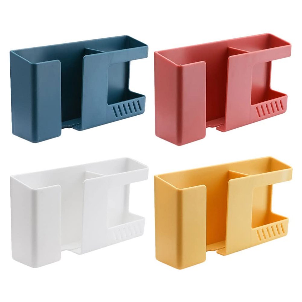 Hemobllo 4pcs Punch Wall-Mounted Storage Boxes for Phone Charging No Drilling Required Versatile Wall Racks for Mobile Devices Power Banks and Controllers