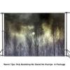 Yeele Halloween Backdrops Black Night Scary Cloud Full Moon Wild Forest Vinyl Photography Background Halloween Photo Backdrop Gothic Gloomy Party Decoration Wallpaper Shoot Props,5x3ft view 2