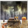 Yeele Halloween Backdrops Black Night Scary Cloud Full Moon Wild Forest Vinyl Photography Background Halloween Photo Backdrop Gothic Gloomy Party Decoration Wallpaper Shoot Props,5x3ft view 3