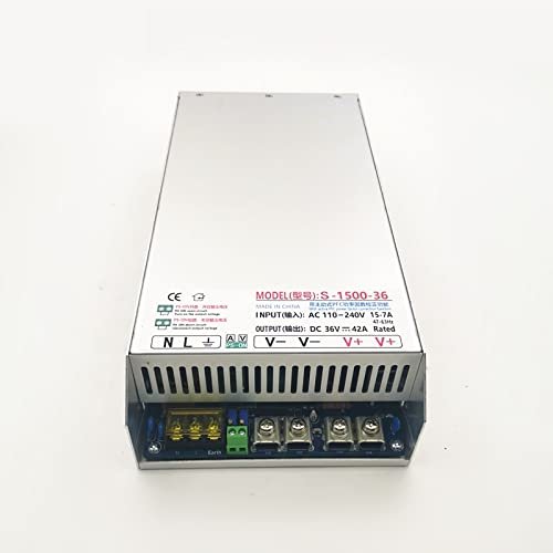 1500W PFC Function Switching Power Supply 24v 36v 48v 60v 80v 90v 110v Input 100~230vac (Input Voltage : 100-240V, Output Voltage : 48V 31.25A)