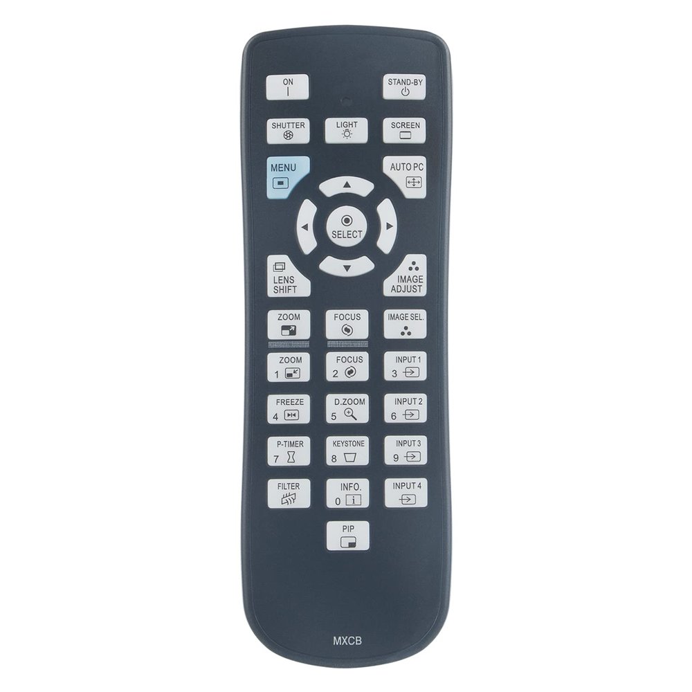 MXCB Replacement Remote fit for SANYO Projector PLC-WM5500 PLC-ZM5000CL PLC-ET30L PLC-HF10000L PLC-XP100L PLC-XP200L PLC-HF15000L PLC-HP7000L PLC-XM150 PLC-XM1500C PLC-XP2000CL