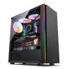 BBNB Gaming Case, Mid - Tower PC Gaming Case ATX/M-ATX/ITX - Front I/O USB 3.0 Port - Acrylic Glass Side Panel - LED Strip - Water-Cooling Ready (Color : Black) view 1