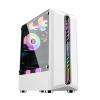 BBNB Gaming Case, Mid - Tower PC Gaming Case ATX/M-ATX/ITX - Front I/O USB 3.0 Port - Acrylic Glass Side Panel - RGB Strip - Water-Cooling Ready (Color : White)