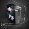 BBNB Gaming Case, Mid - Tower PC Gaming Case ATX/M-ATX/ITX - Front I/O USB 3.0 Port - Acrylic Glass Side Panel - RGB Strip - Water-Cooling Ready (Color : White) view 2