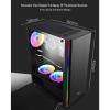 BBNB Gaming Case, Mid - Tower PC Gaming Case ATX/M-ATX/ITX - Front I/O USB 3.0 Port - Acrylic Glass Side Panel - LED Strip - Water-Cooling Ready (Color : Pink) view 2