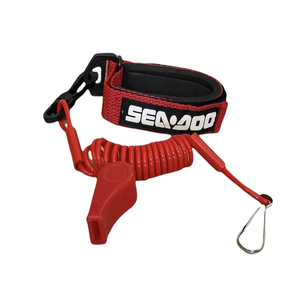 JLP Quick Cord Replacement Repair Safety Lanyard Tether Cord and Whistle with Swivel Clip S-D Red
