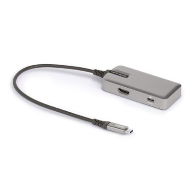 StarTech.com 4-in-1 USB C Hub with Extra Long Cable, 4K 60Hz HDMI, Alt-Mode, 100W Power Delivery, 10Gbps Fast Speed Type C Expansion Hub, Portable Mini Docking Station for MacBook - TAA