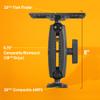 iBOLT 38mm / 1.5 inch Composite Universal Marine Electronic Fish Finder to Composite Rectangular AMPS Pattern Drill Base Dual Ball Mount- Featuring a 5.75-inch Composite 38mm Bizmount Arm view 2