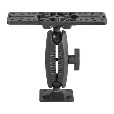 iBOLT 25mm / 1 inch Composite Universal Marine Electronic Fish Finder to Composite Rectangular AMPS Pattern Drill Base Dual Ball Mount- Featuring a 3.75-inch Composite 25mm / 1 inch Bizmount Arm