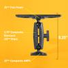 iBOLT 25mm / 1 inch Composite Universal Marine Electronic Fish Finder to Composite Rectangular AMPS Pattern Drill Base Dual Ball Mount- Featuring a 3.75-inch Composite 25mm / 1 inch Bizmount Arm view 2
