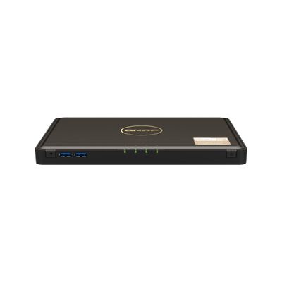 QNAP TBS-464-8G-US 4 Bay M.2 NVMe SSD NASbook Intel Celeron N5105/N5095 4-core CPU, 8GB DDR4 Memory, and 2.5GbE (1G/100M/10M) Network Connectivity (Diskless)