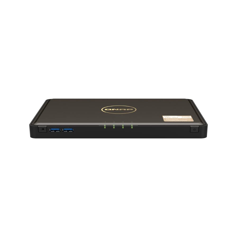 QNAP TBS-464-8G-US 4 Bay M.2 NVMe SSD NASbook Intel Celeron N5105/N5095 4-core CPU, 8GB DDR4 Memory, and 2.5GbE (1G/100M/10M) Network Connectivity (Diskless)
