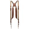 Camera Shoulder Strap for Two Cameras,Leather Retro Camera Strap,Universal Shoulder Dual Harness Camera Strap (Brown) view 1
