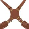 Camera Shoulder Strap for Two Cameras,Leather Retro Camera Strap,Universal Shoulder Dual Harness Camera Strap (Brown) view 4