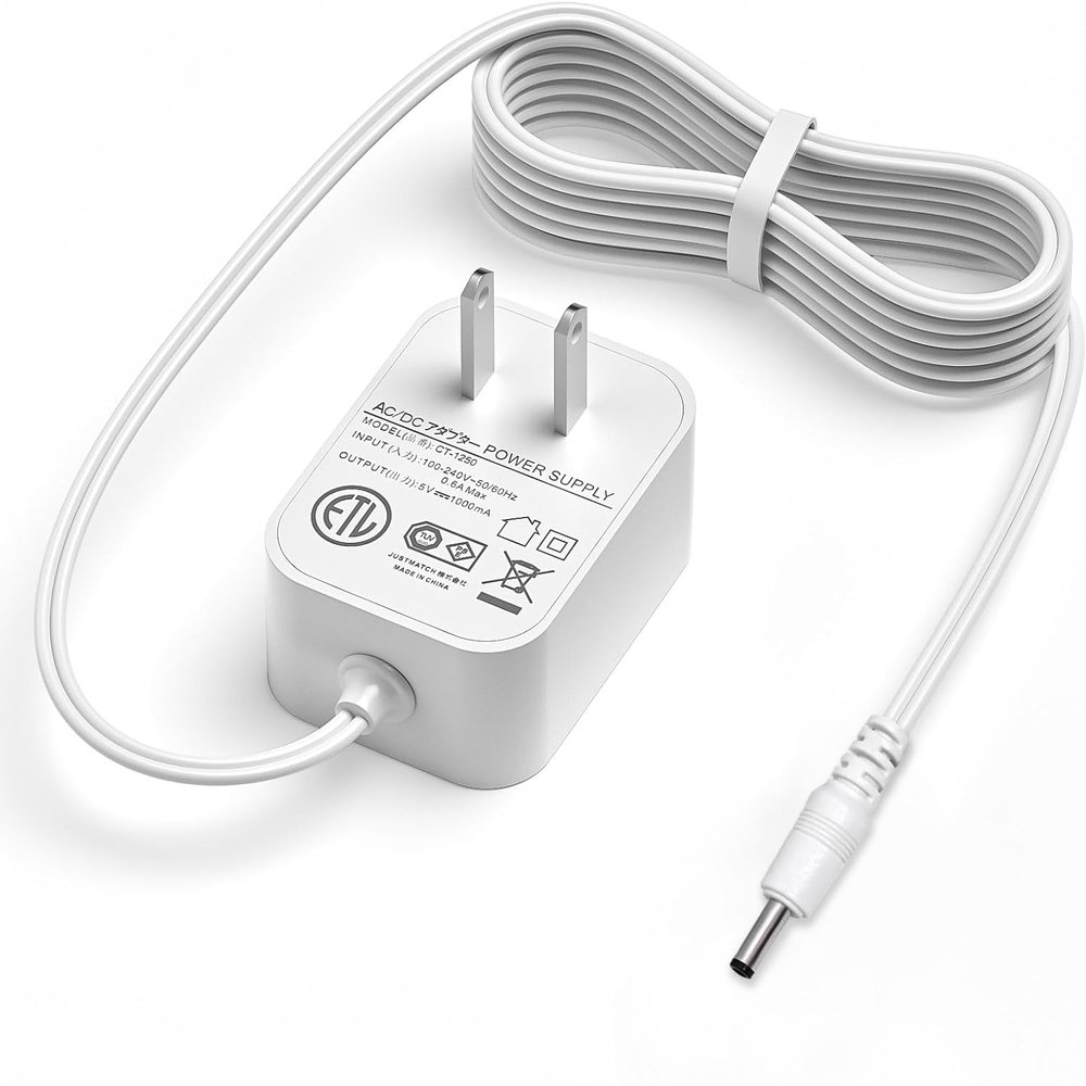 VHBW 5V Power Cord for Hatch Baby Rest, Rest+ and Rest Mini Sound Machine Night Light Barrel Style Replacement Power Adapter Cord
