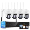 XMARTO 10X Zoom WiFi6 Security Camera System Wireless Outdoor/Indoor, 10CH 4K NVR with 4X 2K HD Dual Lens Cameras with Auto Tracking, 1TB HDD (Plug-in 24/7 Surveillance, Long Range WiFi) view 1