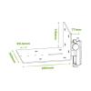 luckxuan Speaker Rack Aluminum Wall Mount Speaker Holder Tilt Swivel Audio Speaker Mount Hanging Bracket Quick Easy Installation Support Rack Speaker Mounts view 2