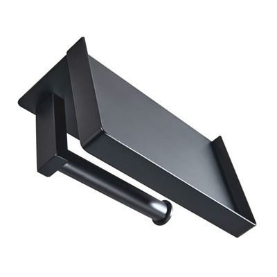 Cabilock 1set Wall-Mounted Tissue Storage Rack Roll Paper Holder for Bathroom Stylish Design Easy to Install Space-Saving Organizer for Tissue and Phone