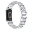 Bands Compatible with Charge 5,KangPlus Women Men Metal Bands Stainless Steel Watch Bands Adjustable 5.5-8.1 inch with Link Remove Tool Compatible with Fitbit Charge 5 - Silver view 2
