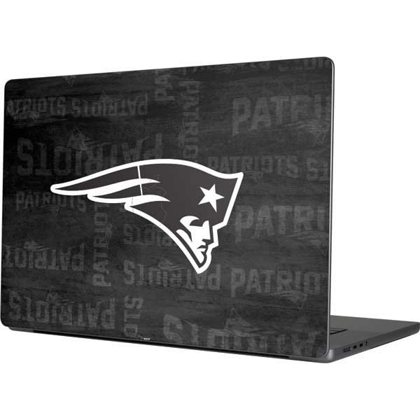Skinit Decal Laptop Skin Compatible with MacBook Pro 16in (2021) - Officially Licensed NFL New England Patriots Black & White Design