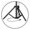 Supersonic SC-2610SRF12-inch Flower Shaped Selfie Ring Light, 3 Color Lighting Modes, 10 Brightness Levels, 360 Rotatable Phone Holder, 6.5" Wide. USB Powered, in Line Controller view 3