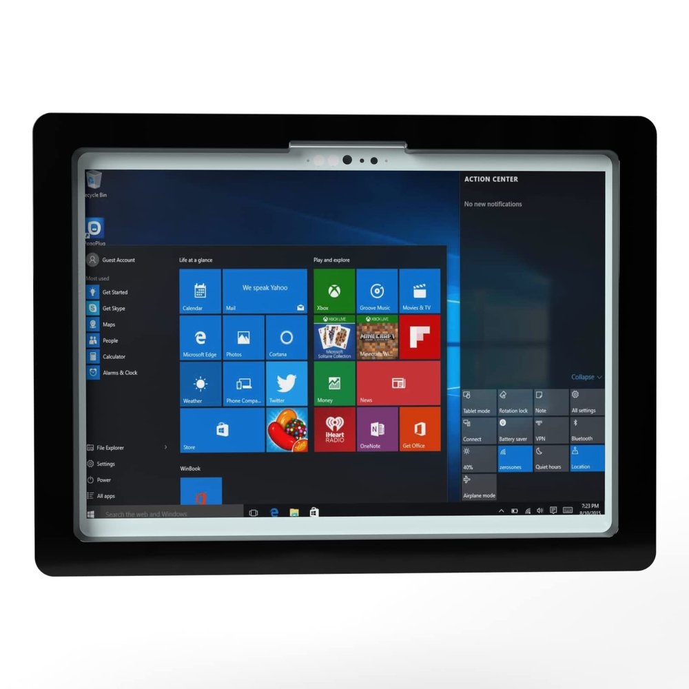 TABcare Anti-Theft Security Acrylic VESA Case for Microsoft Surface Pro 8 2021, Pro 9 2022, Pro 10 2024 with Free Wall Mount (Surface Pro 8/9/10/11, Black)