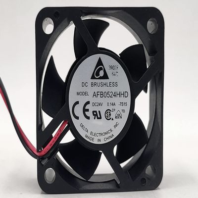 AFB0524HHD Delta 50x50x20mm 24V 0.14A 6400RPM 18.3CFM 5cm 2-Wire Cooling Fan