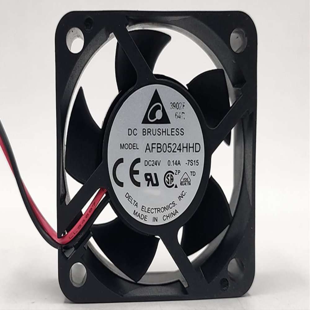 AFB0524HHD Delta 50x50x20mm 24V 0.14A 6400RPM 18.3CFM 5cm 2-Wire Cooling Fan