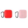 2 Pack DAYJOY Soft Silicone Protective Case Cover Compatible with Redmi Buds 3 Earphone, Protective Skin Sleeve with Key Chain(red+Pink) view 1