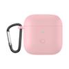 2 Pack DAYJOY Soft Silicone Protective Case Cover Compatible with Redmi Buds 3 Earphone, Protective Skin Sleeve with Key Chain(red+Pink) view 3