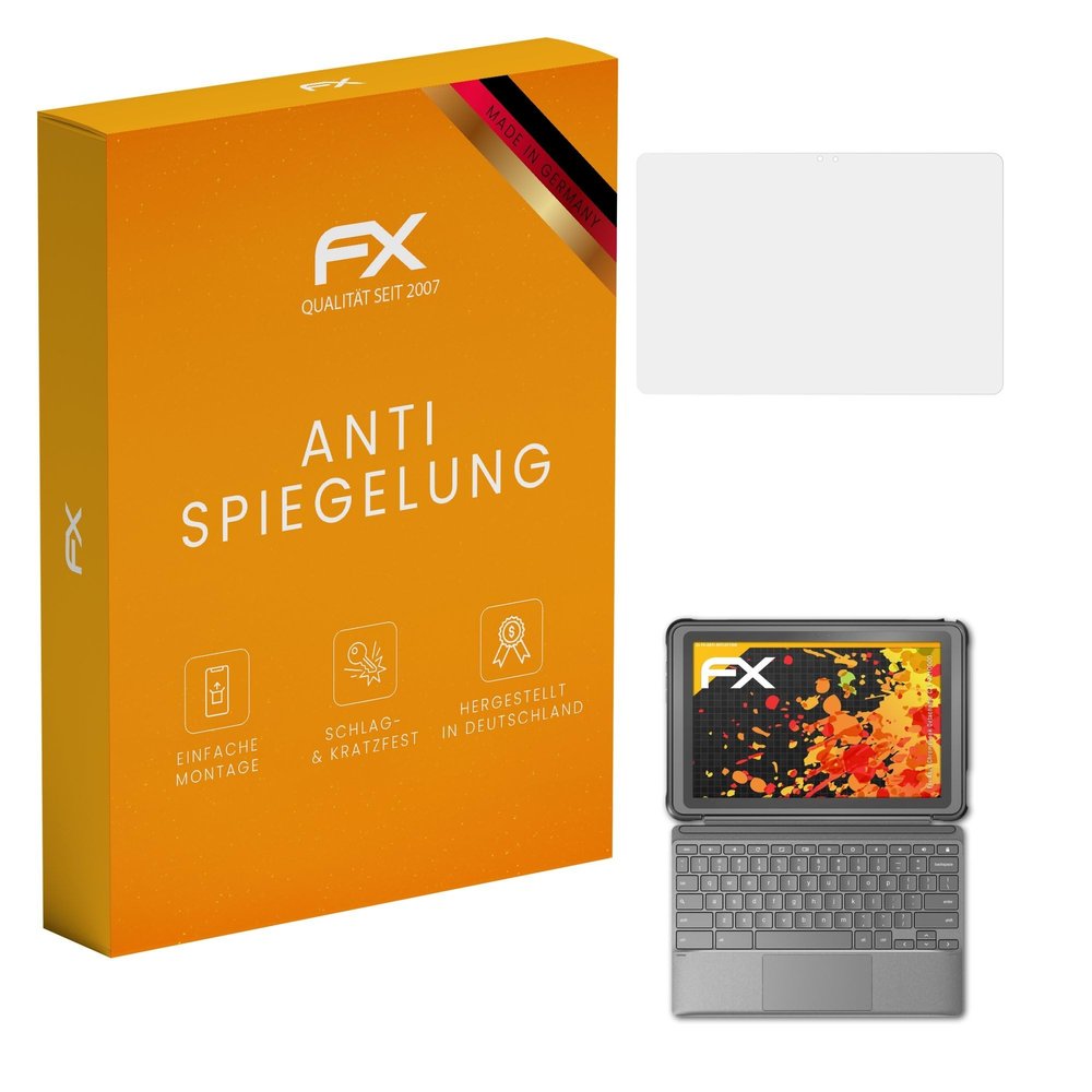 atFoliX Screen Protector compatible with Asus Chromebook Detachable CZ1 CZ10000 Screen Protection Film, anti-reflective and shock-absorbing FX Protector Film (2X)