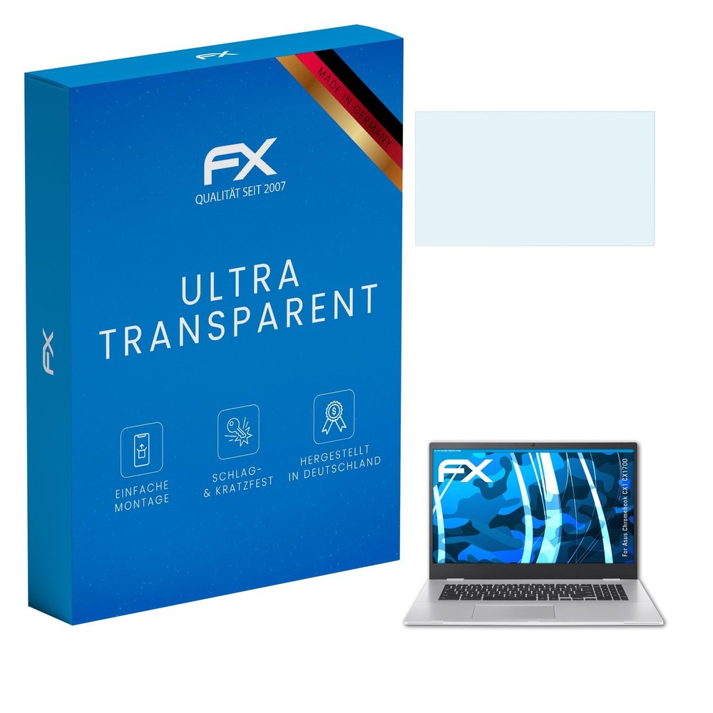 atFoliX Screen Protection Film compatible with Asus Chromebook CX1 CX1700 Screen Protector, ultra-clear FX Protective Film (2X)