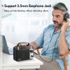 Multi-Band AM/FM/SW1-2 Radio Transistor Radio AC or Battery Operated with Best Reception Big Speaker and Precise Tuning Knob with AUX in & 3.5mm Earphone Jack view 4