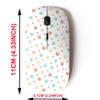 2.4G Wireless Mouse with Cute Pattern Design for All Laptops and Desktops with Nano Receiver - Colorful cat Dog paw Print view 2